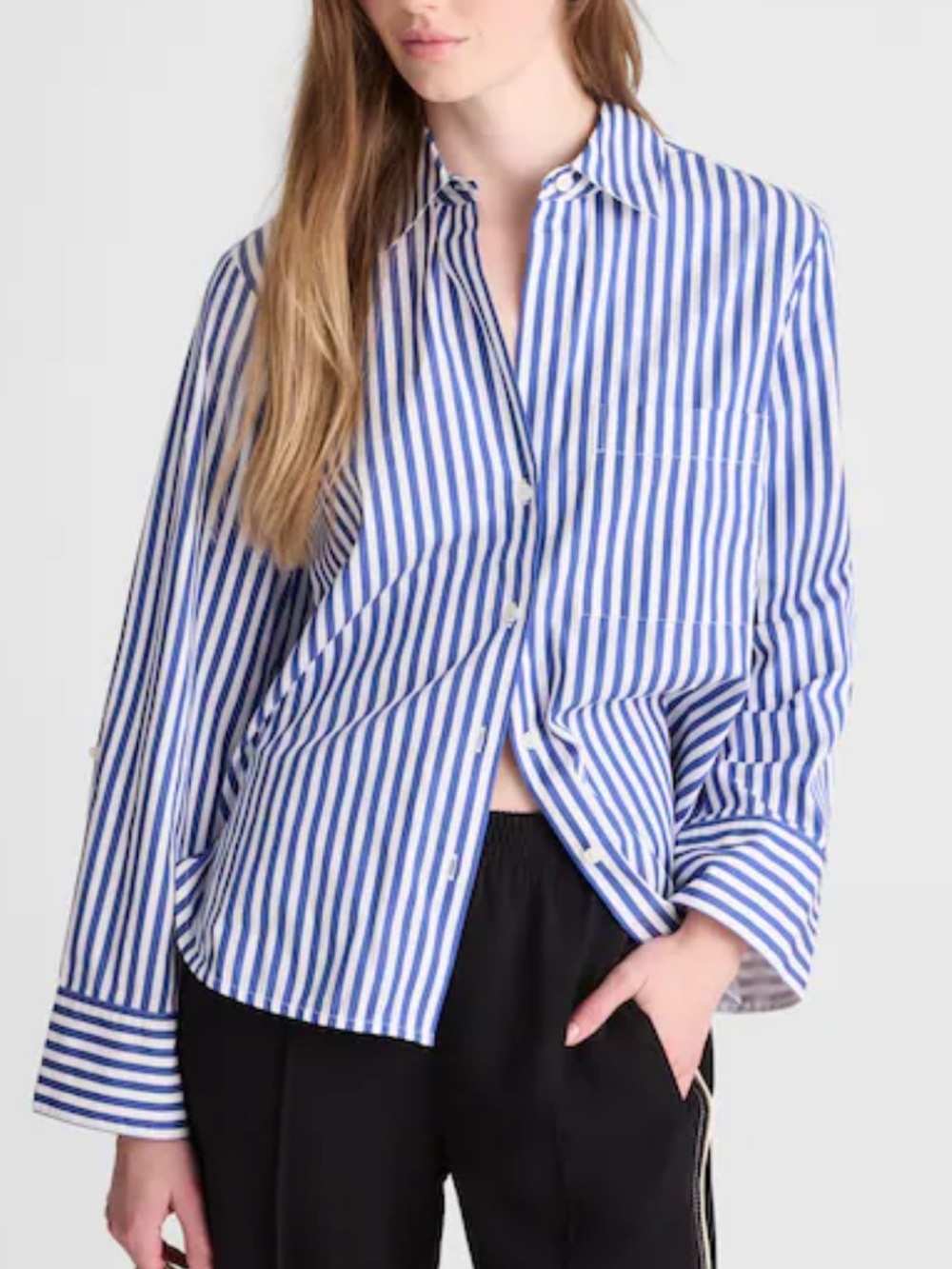 Madewell The Signature Y-Neck Shirt French Blue